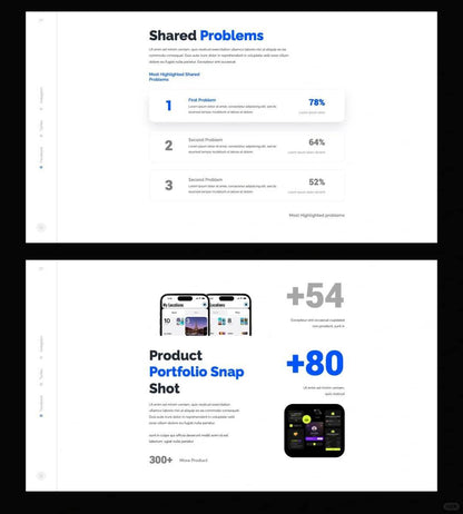 1031 Blue and white color matching simple sense PPT template - whaledesign