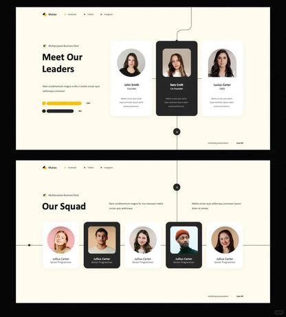 1032 High-level visual guide line PPT template - whaledesign