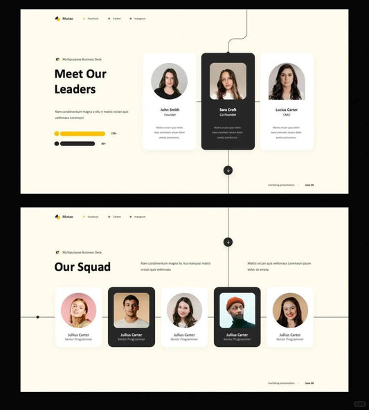 1032 High-level visual guide line PPT template - whaledesign
