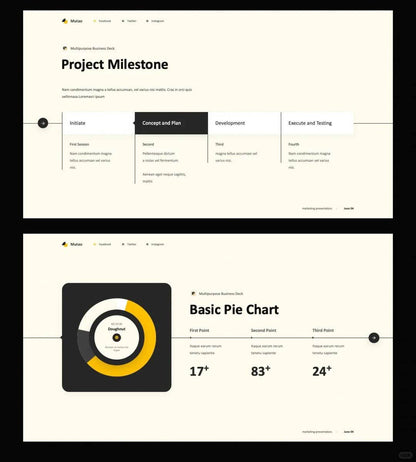 1032 High-level visual guide line PPT template - whaledesign