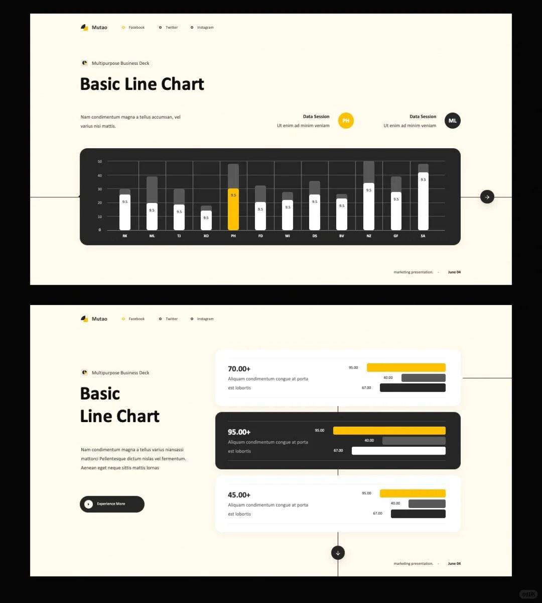 1032 High-level visual guide line PPT template - whaledesign