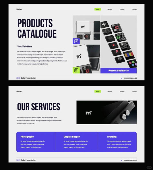 1033 Super concise PPT template suitable for multiple picture presentations - whaledesign
