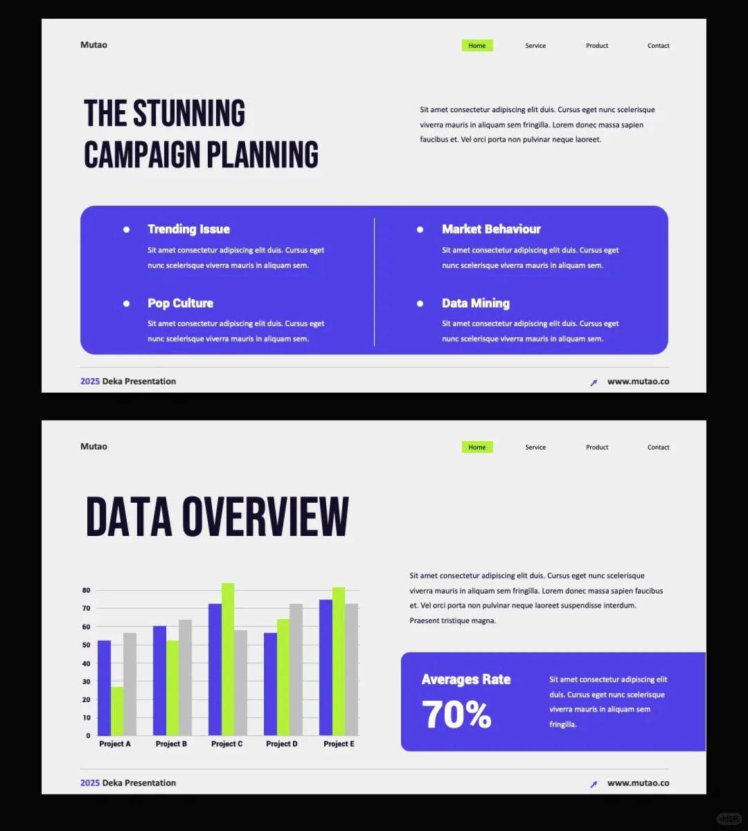 1033 Super concise PPT template suitable for multiple picture presentations - whaledesign