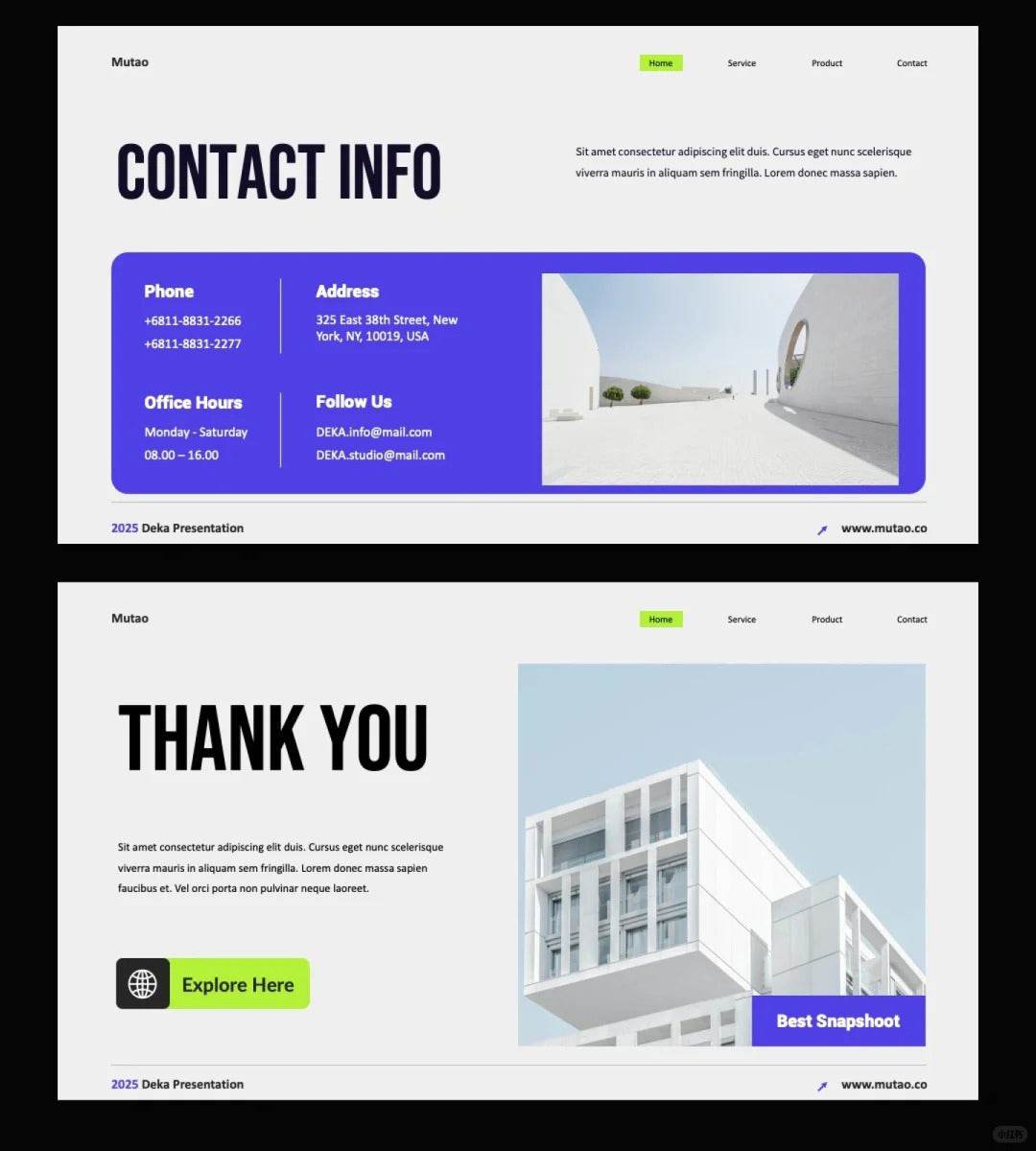 1033 Super concise PPT template suitable for multiple picture presentations - whaledesign