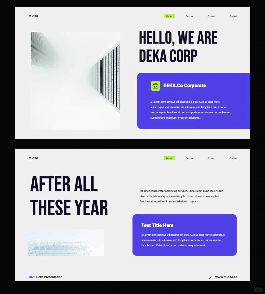 1033 Super concise PPT template suitable for multiple picture presentations - whaledesign