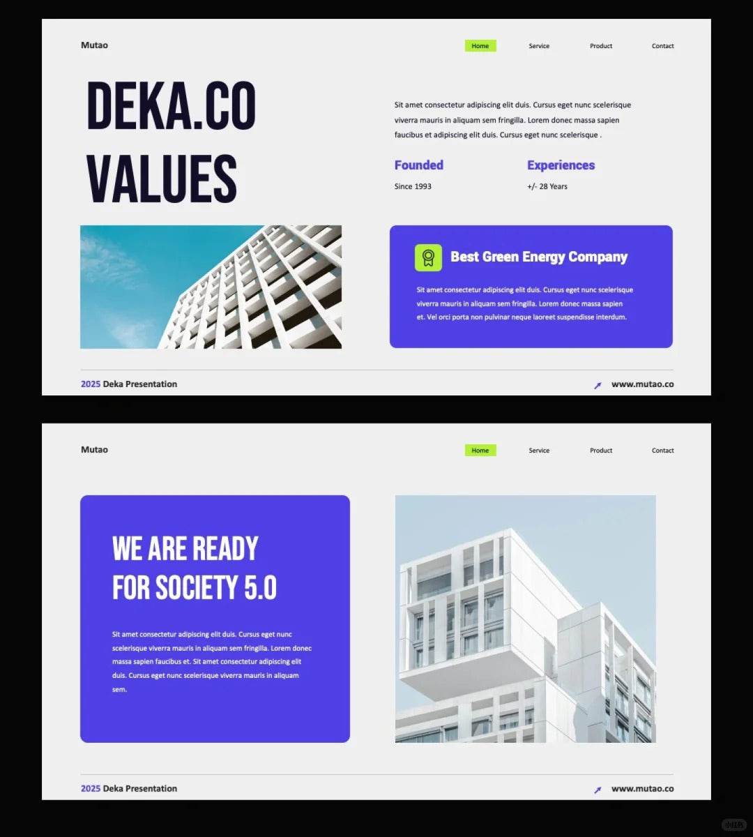 1033 Super concise PPT template suitable for multiple picture presentations - whaledesign