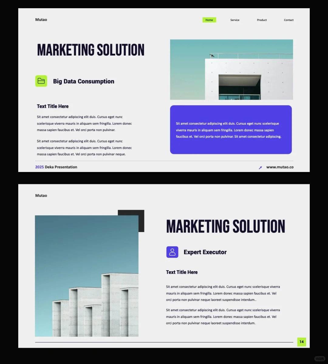 1033 Super concise PPT template suitable for multiple picture presentations - whaledesign