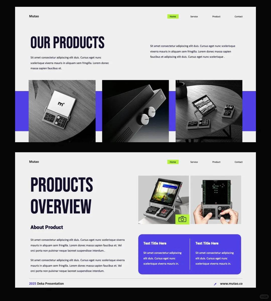 1033 Super concise PPT template suitable for multiple picture presentations - whaledesign