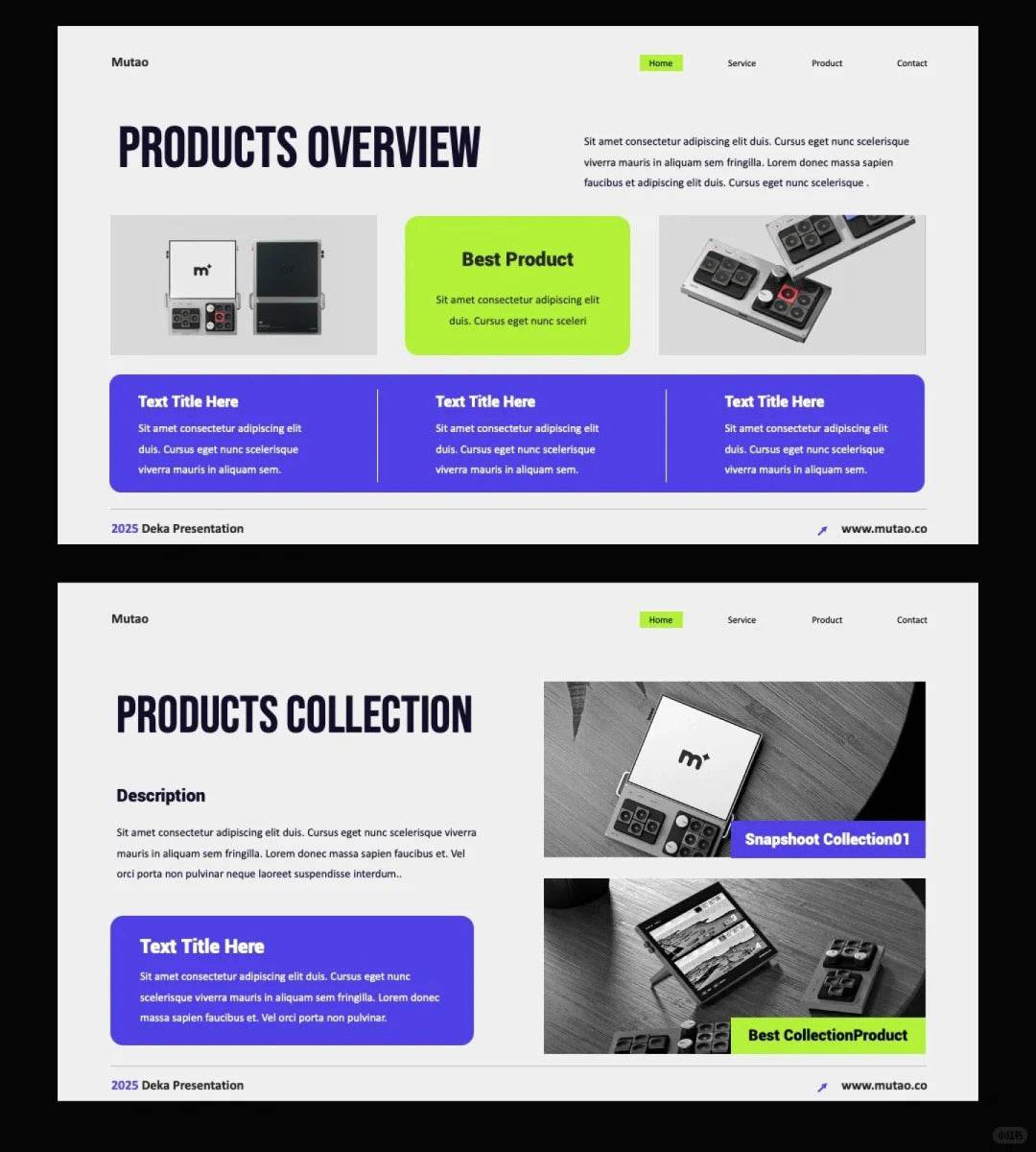 1033 Super concise PPT template suitable for multiple picture presentations - whaledesign