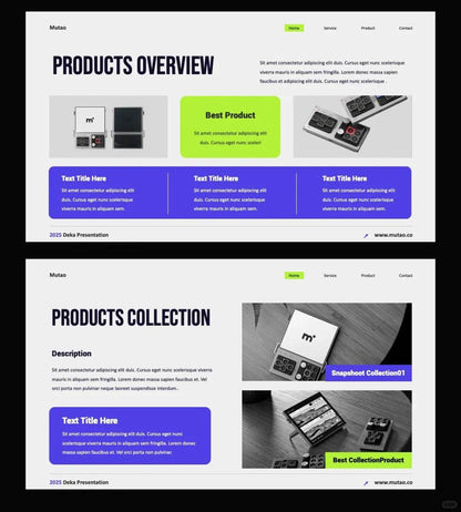 1033 Super concise PPT template suitable for multiple picture presentations - whaledesign