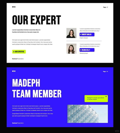 1034 Green and purple color matching super simple PPT template - whaledesign