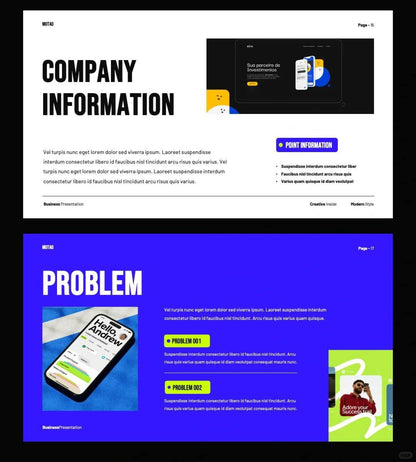 1034 Green and purple color matching super simple PPT template - whaledesign