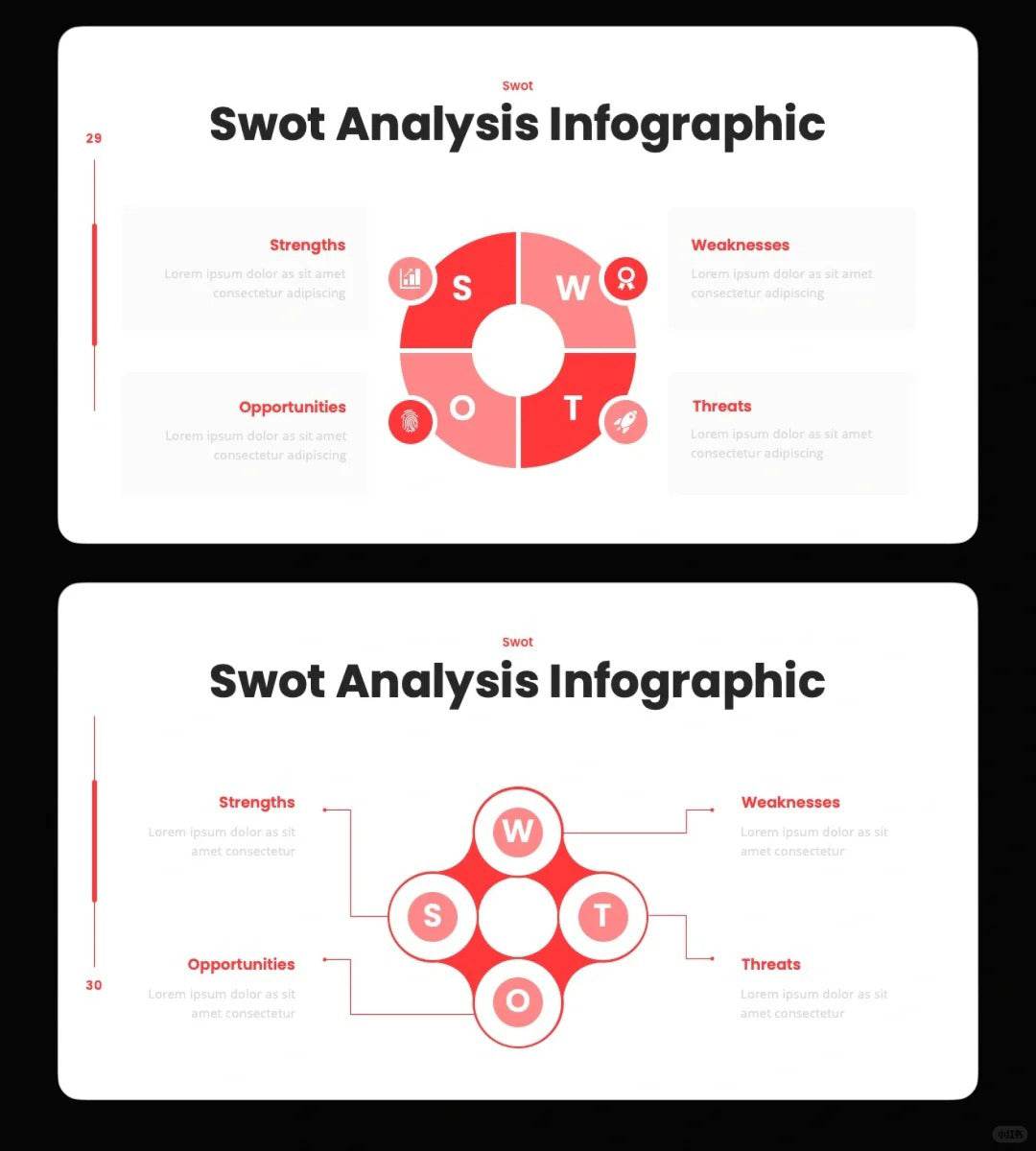 1036 Red and white color minimalist PPT template - whaledesign