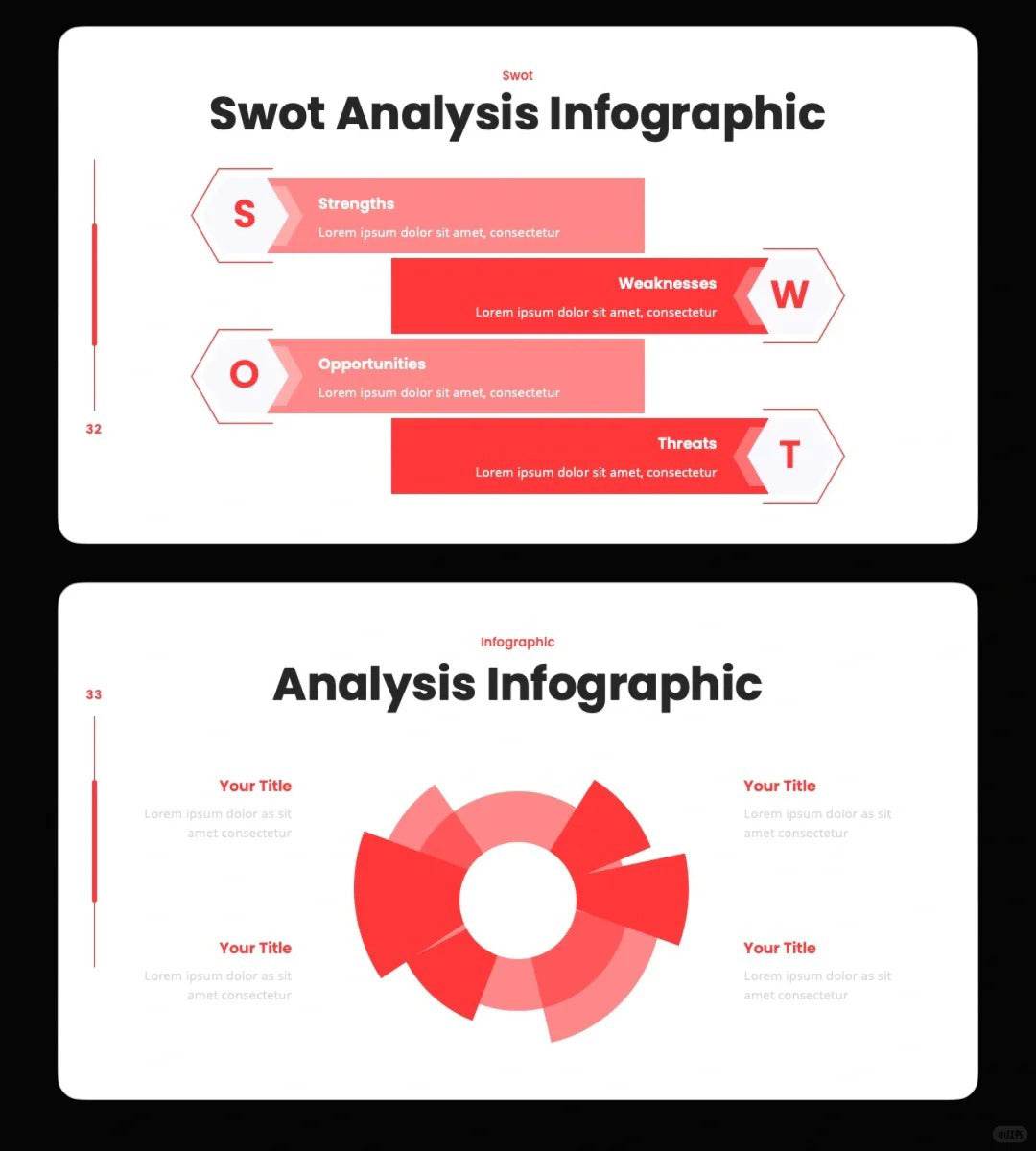 1036 Red and white color minimalist PPT template - whaledesign