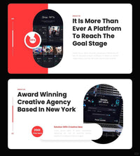 1036 Red and white color minimalist PPT template - whaledesign