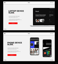 1037 Red and white minimalist Keynote template - whaledesign