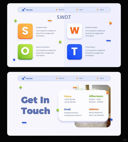 1040 Colorful cartoon style PPT template - whaledesign