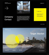 1041 Black and yellow color matching high-end PPT template - whaledesign