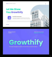 1042 Green and purple color matching small fresh PPT template - whaledesign