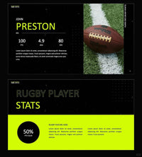 1043 Black and green color matching fashion sports style PPT template - whaledesign