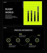 1043 Black and green color matching fashion sports style PPT template - whaledesign
