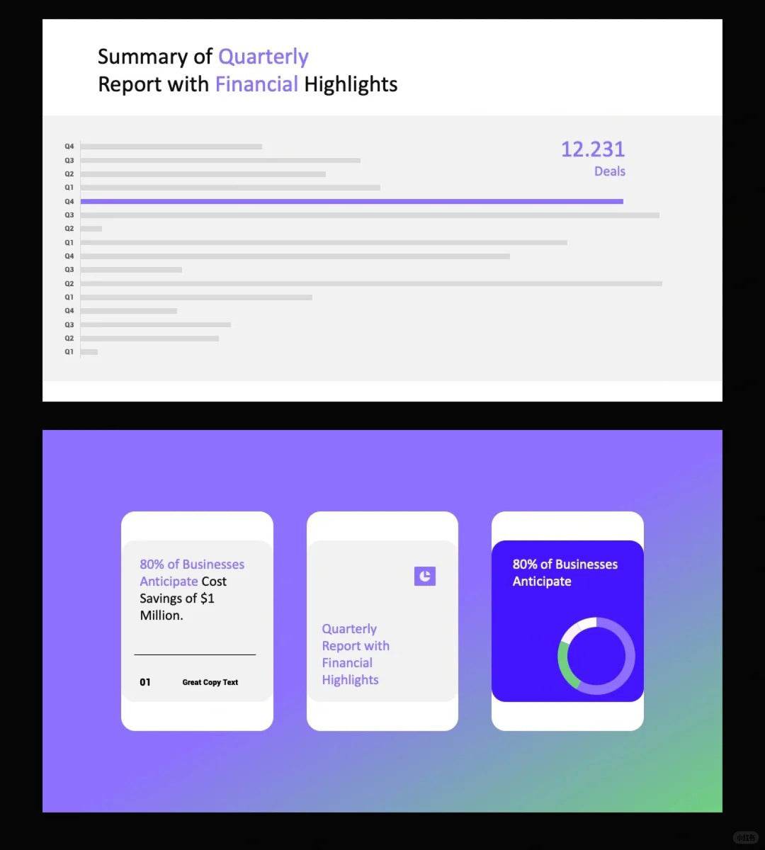 1044 My colleagues praised my quarterly summary PPT for being so clean. - whaledesign