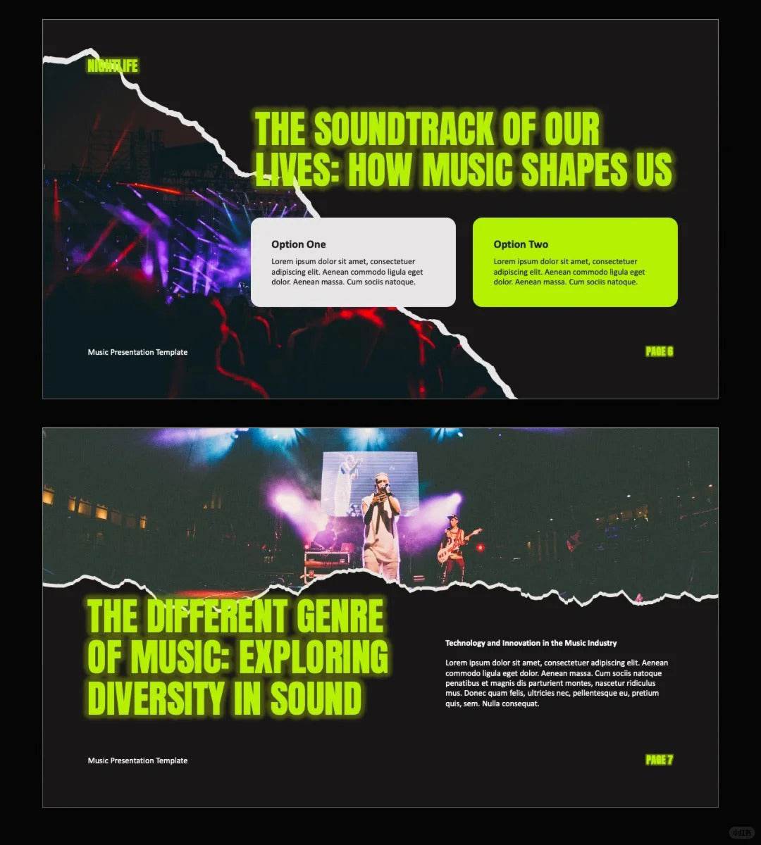 1046 Rock style PPT template - whaledesign