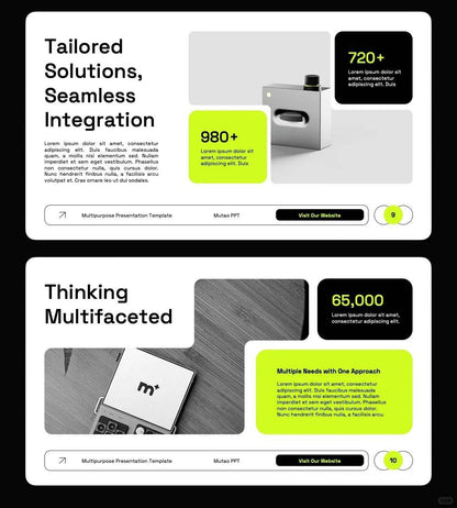 1047 Multi-image PPT template suitable for product display - whaledesign