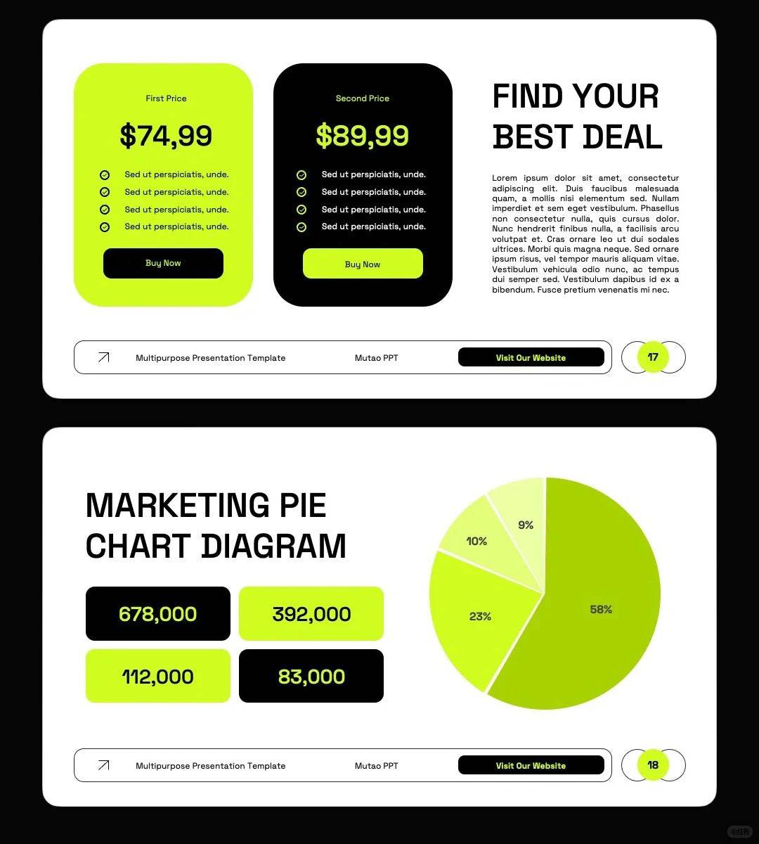 1047 Multi-image PPT template suitable for product display - whaledesign
