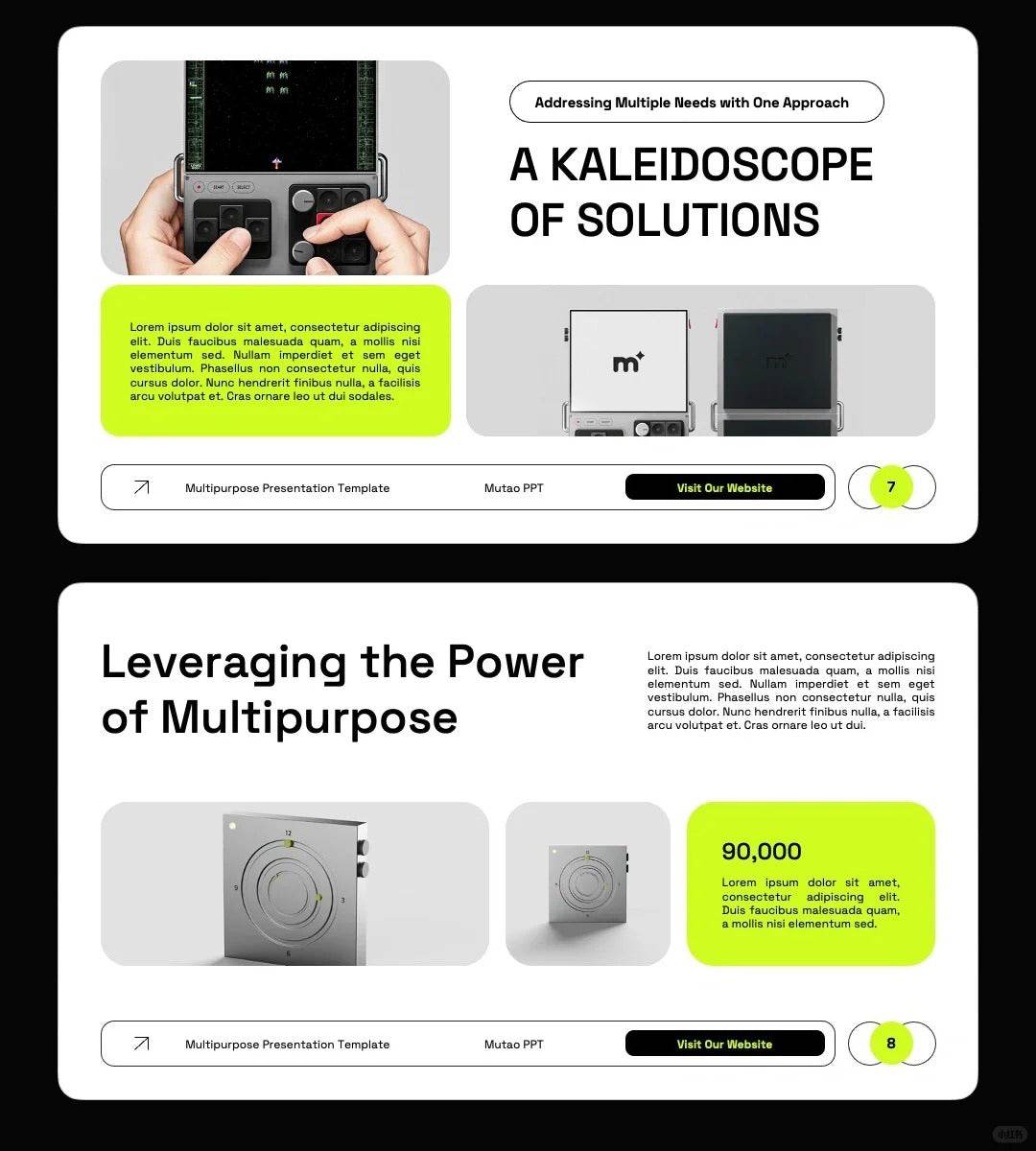 1047 Multi-image PPT template suitable for product display - whaledesign
