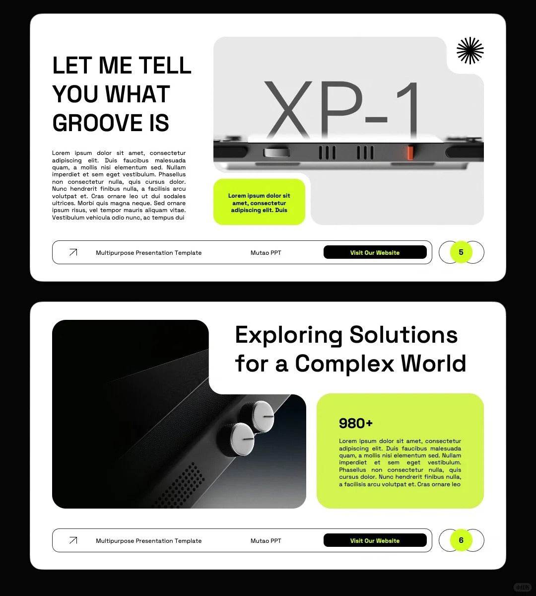 1047 Multi-image PPT template suitable for product display - whaledesign