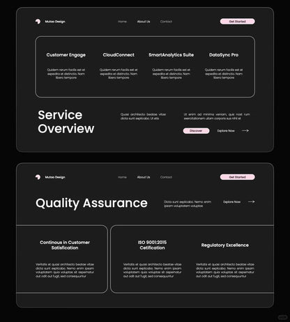 1048 Pink and black color minimalist PPT template - whaledesign