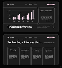 1048 Pink and black color minimalist PPT template - whaledesign