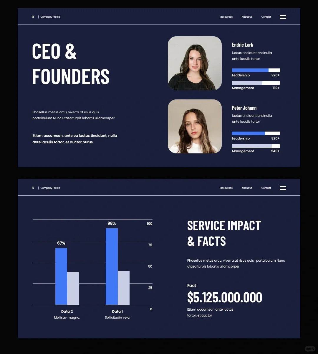 1050 Business simple style PPT template - whaledesign