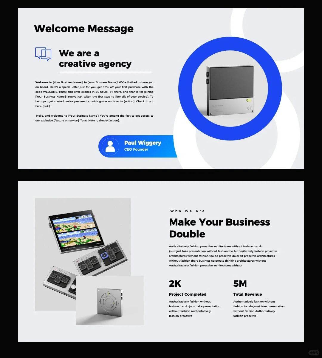 1051 Blue Simple Keynote PPT Template - whaledesign