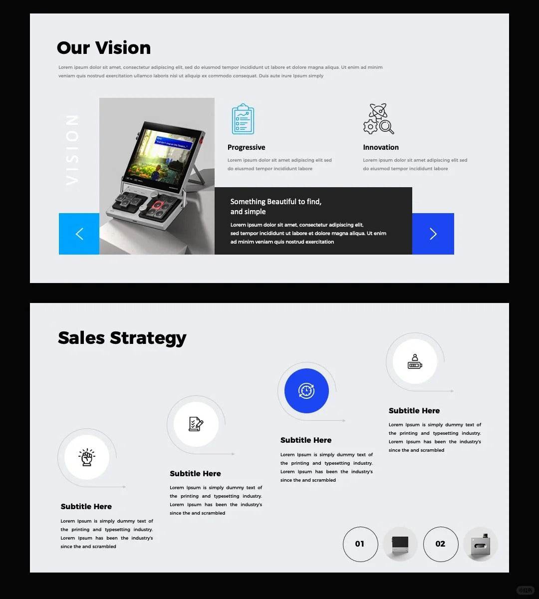 1051 Blue Simple Keynote PPT Template - whaledesign