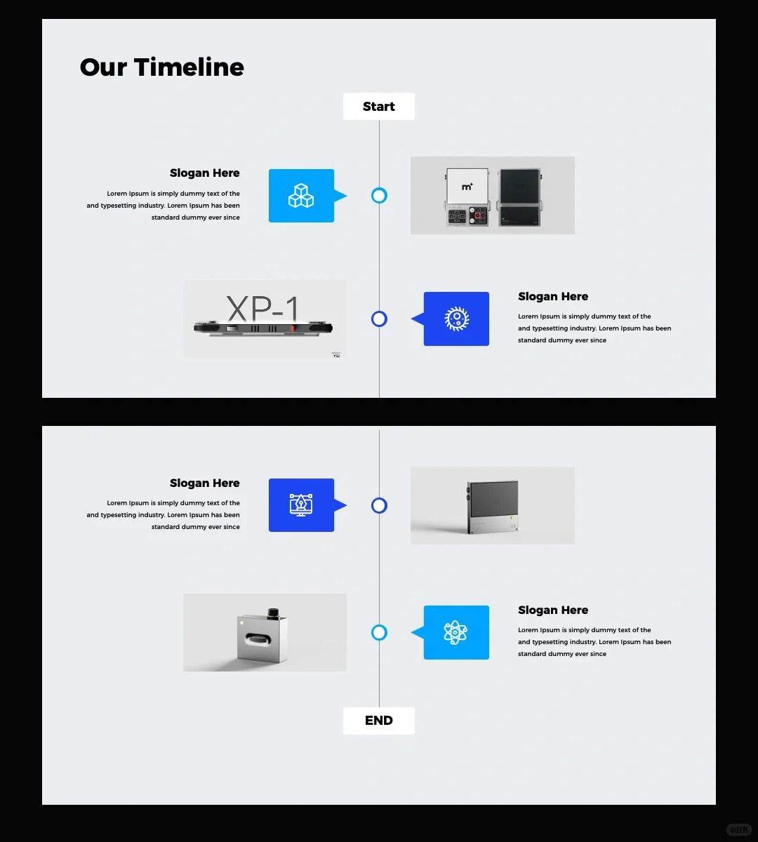 1051 Blue Simple Keynote PPT Template - whaledesign