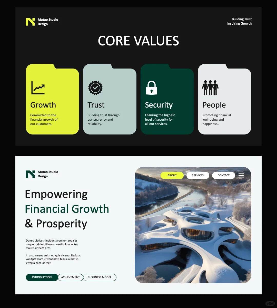 1053 Green High-end Keynote PPT Template - whaledesign