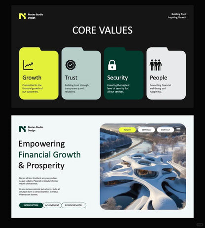 1053 Green High-end Keynote PPT Template - whaledesign