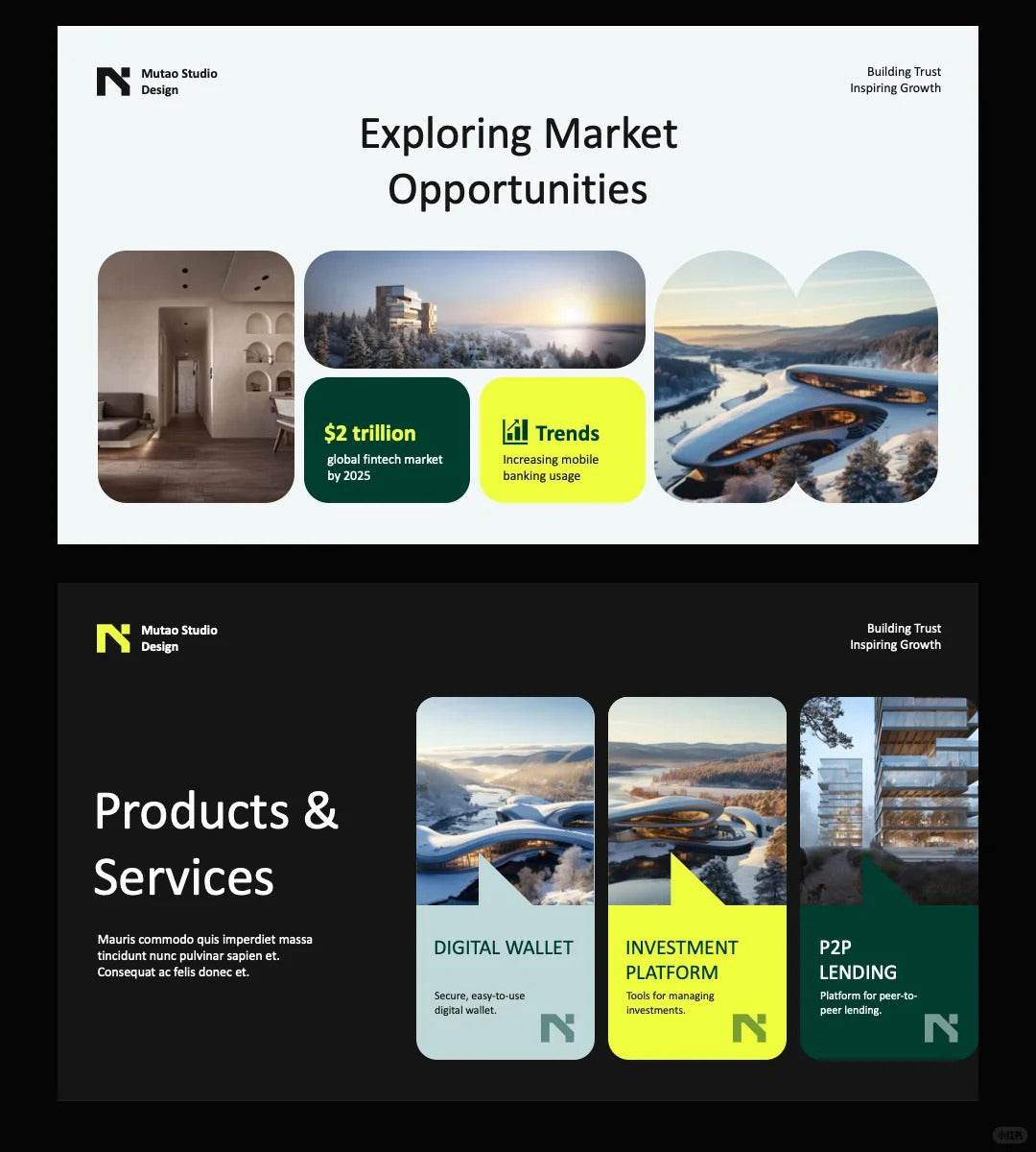 1053 Green High-end Keynote PPT Template - whaledesign