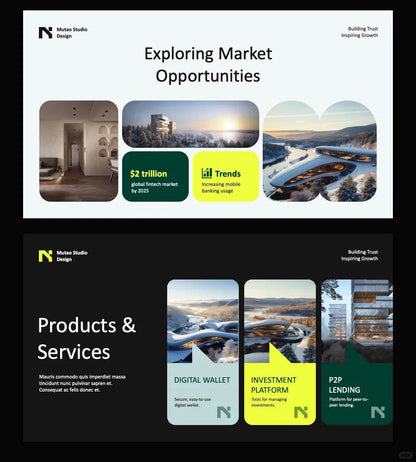 1053 Green High-end Keynote PPT Template - whaledesign
