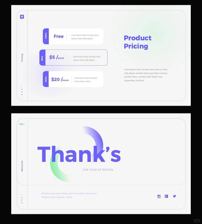 1054 Purple small fresh PPT template - whaledesign