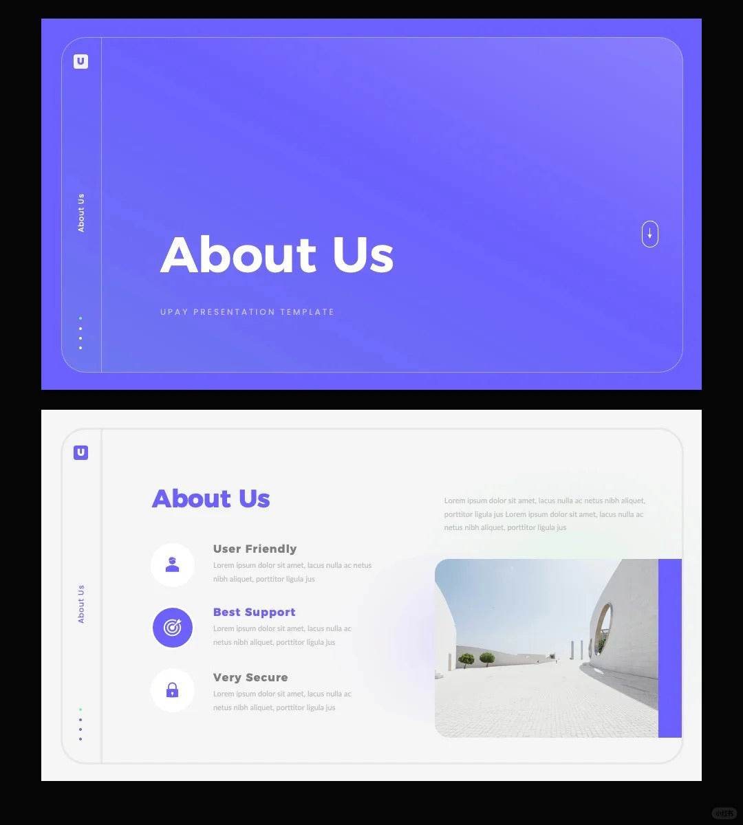 1054 Purple small fresh PPT template - whaledesign