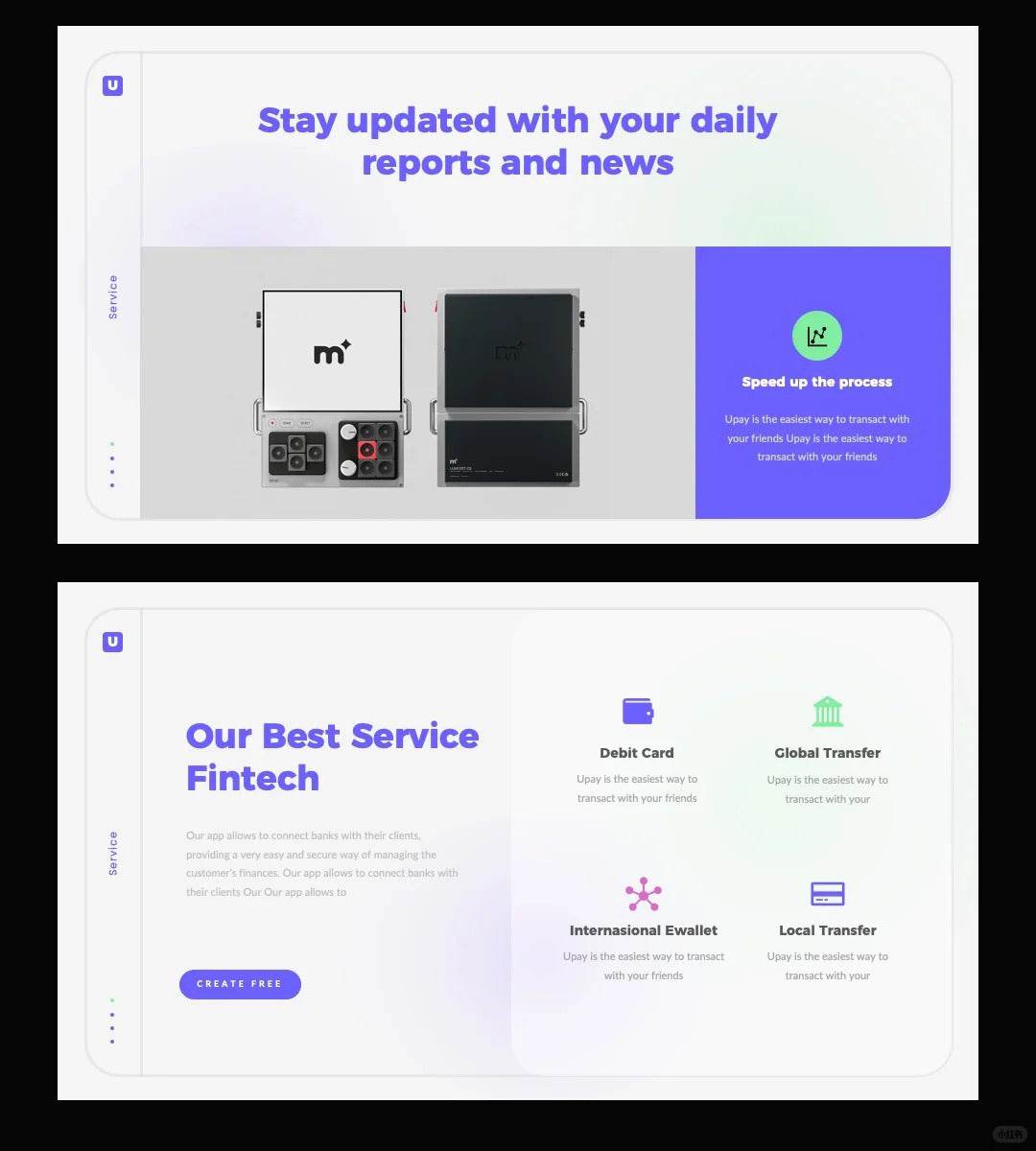 1054 Purple small fresh PPT template - whaledesign