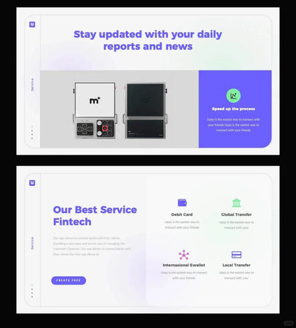 1054 Purple small fresh PPT template - whaledesign