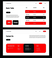 1059 Red and black color PPT & Keynote template - whaledesign