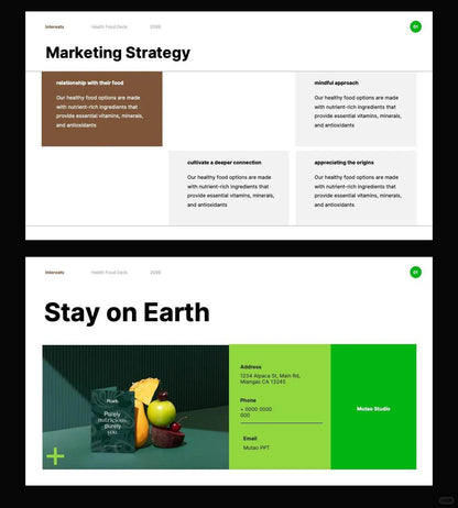 1060 Green coffee color matching (light meal) advanced PPT Key template - whaledesign