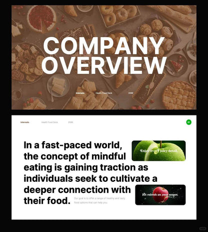 1060 Green coffee color matching (light meal) advanced PPT Key template - whaledesign