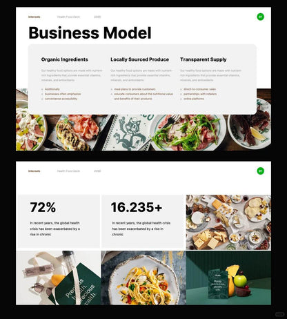 1060 Green coffee color matching (light meal) advanced PPT Key template - whaledesign
