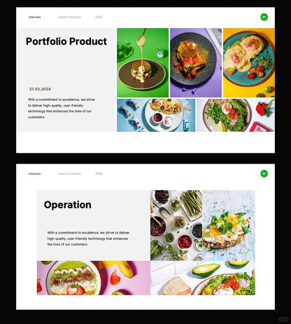 1060 Green coffee color matching (light meal) advanced PPT Key template - whaledesign